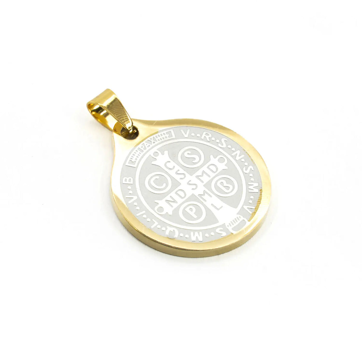 Medalla en acero San Benito 3 cm