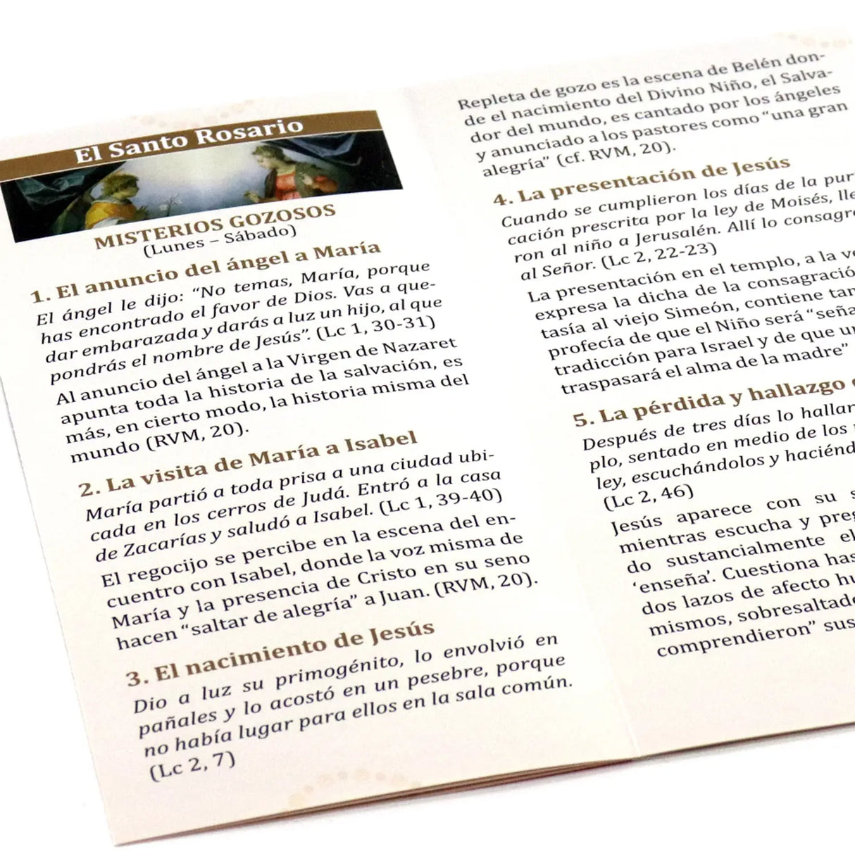 El Santo Rosario - Plegable