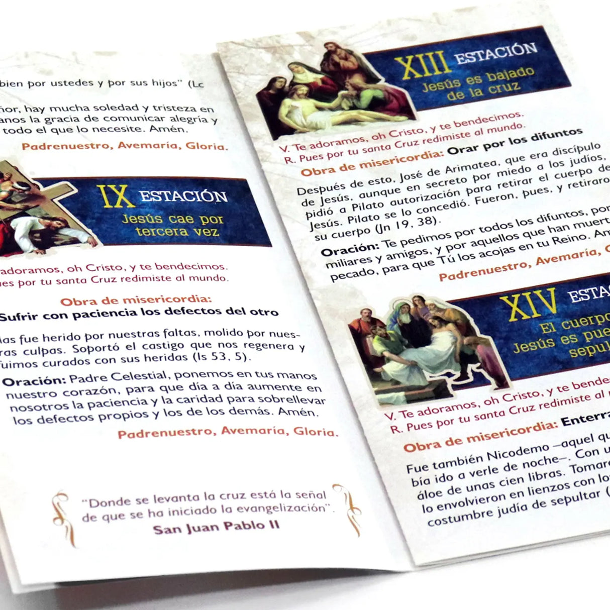 Plegable El santo Vía Crucis