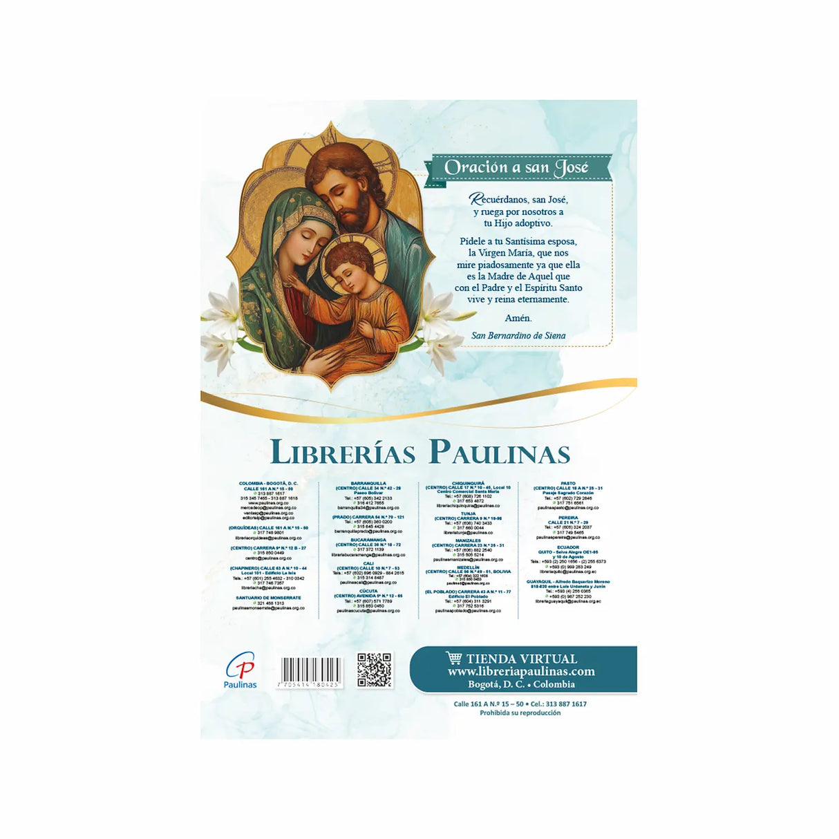 Calendario católico de pared - San José 2026