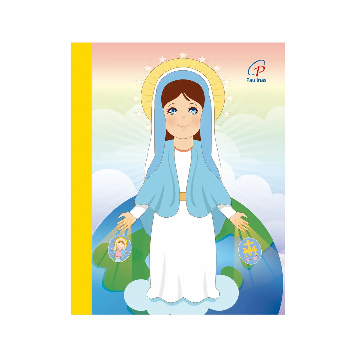 Cuaderno infantil cosido rayado - virgen de la medalla milagrosa