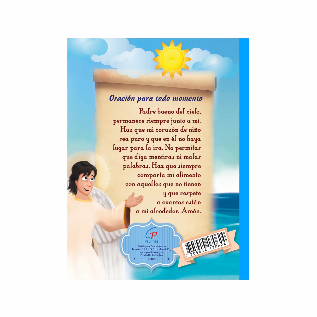 Cuaderno infantil cosido cuadriculado - Jesús