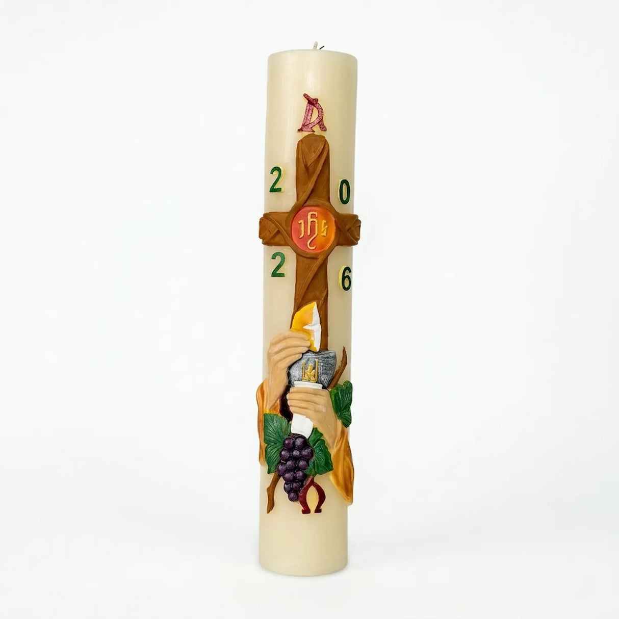 Cirio Pascual Eucarístico 9 x 50 cm