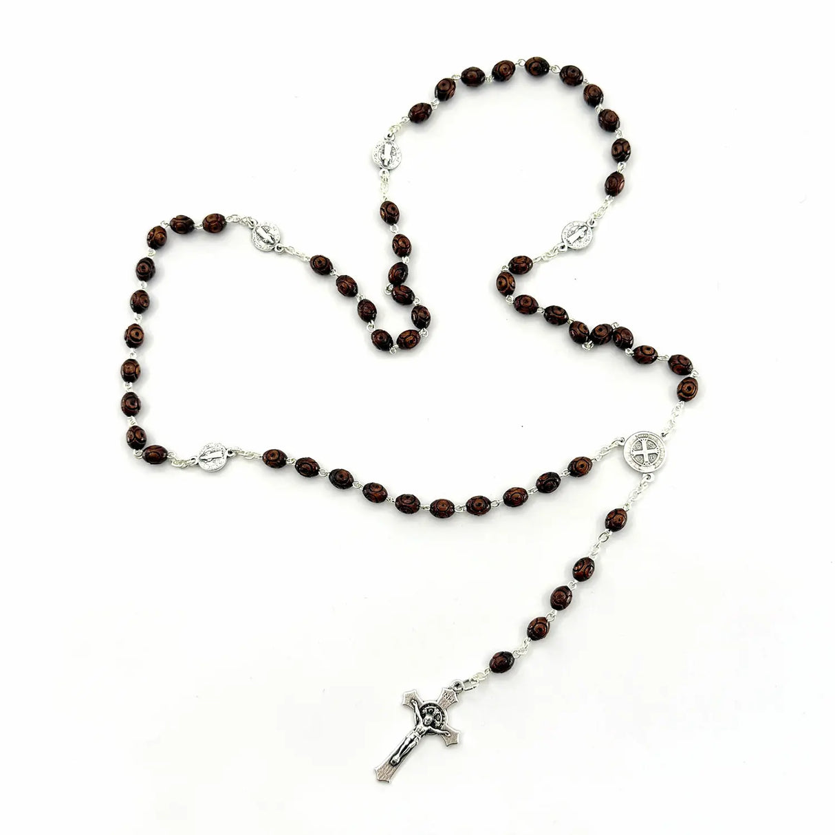 Camandula en madera san Benito - 49 cm