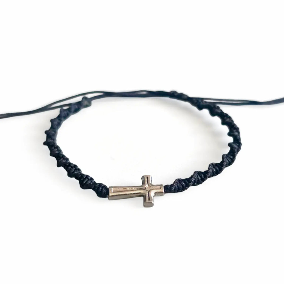Pulsera en macramé negra