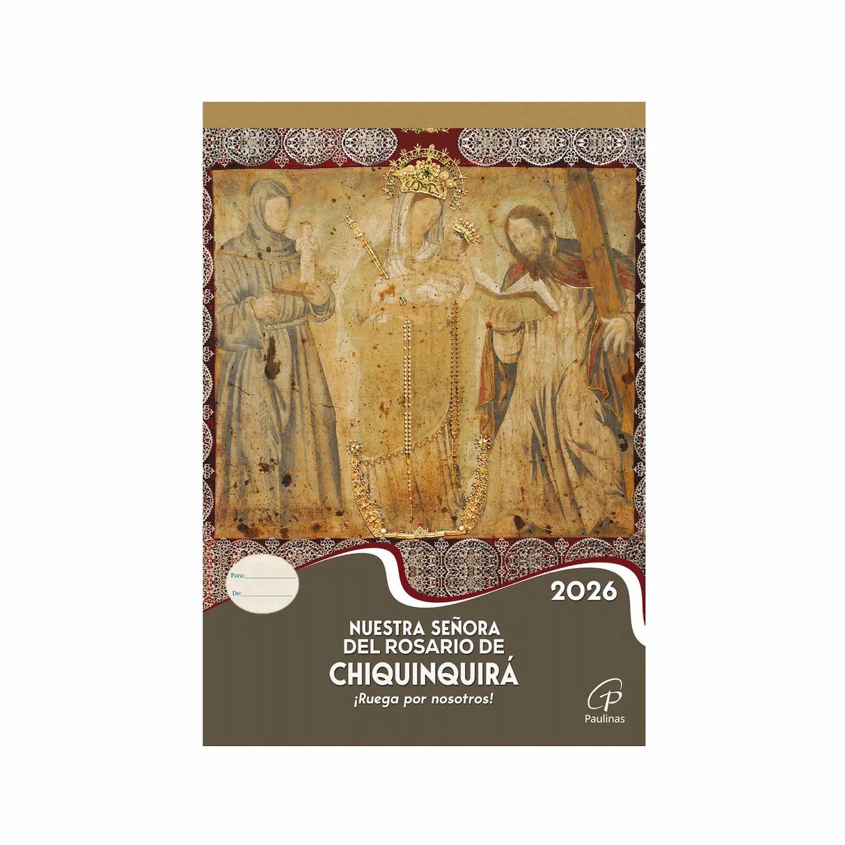 Wall calendar - Our Lady of the Rosary of Chiquinquirá 2025