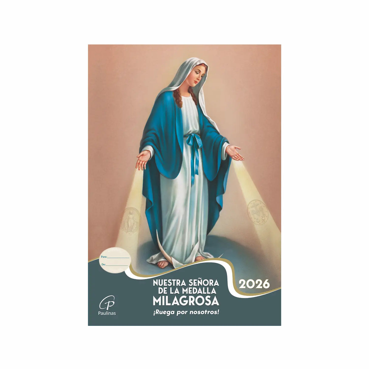 Calendario católico de pared - Nuestra Señora de la Medalla Milagrosa 2026