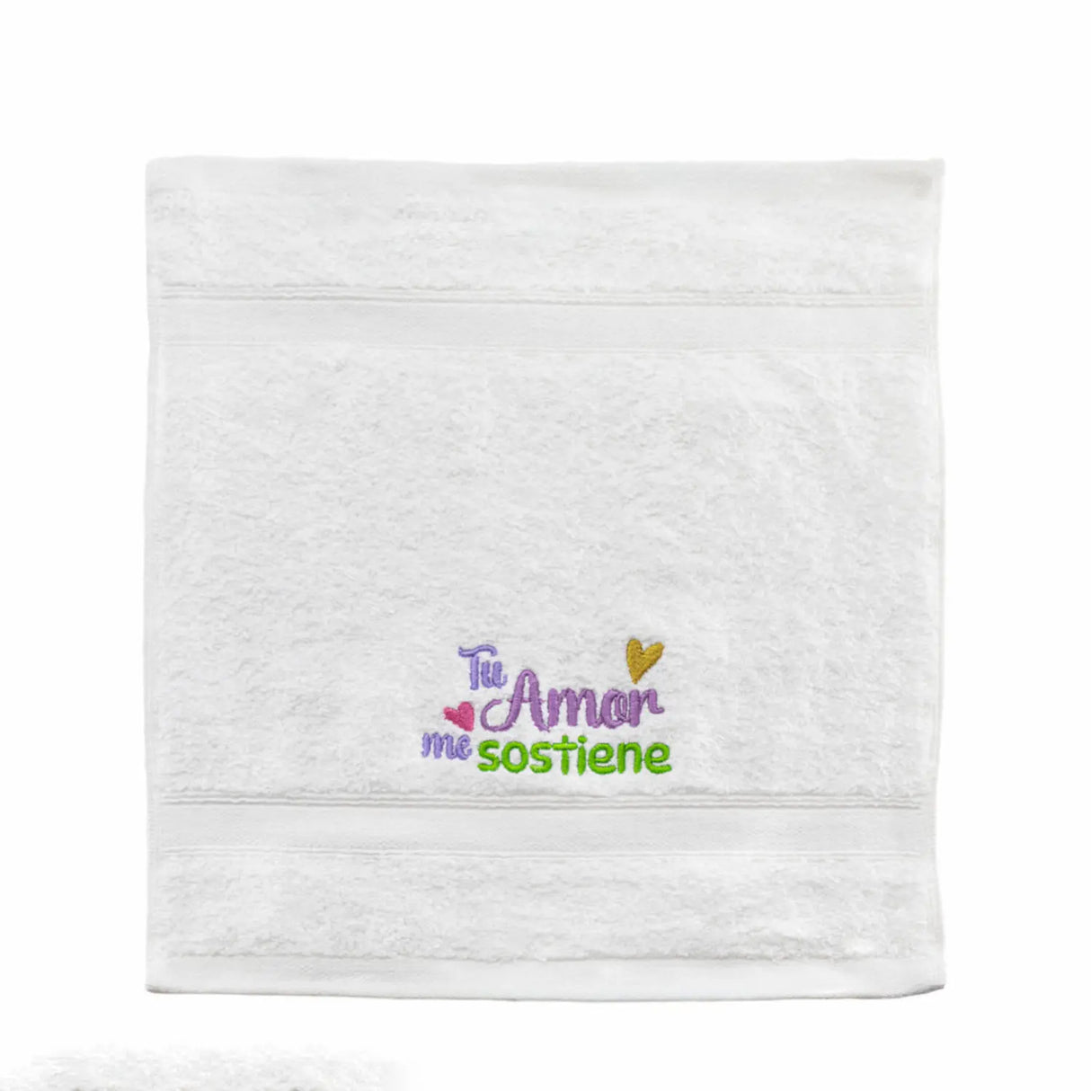 Toalla con mensaje en caja - Tu amor me sostiene