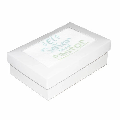 Toalla con mensaje en caja - Sé en quién he puesto mi confianza