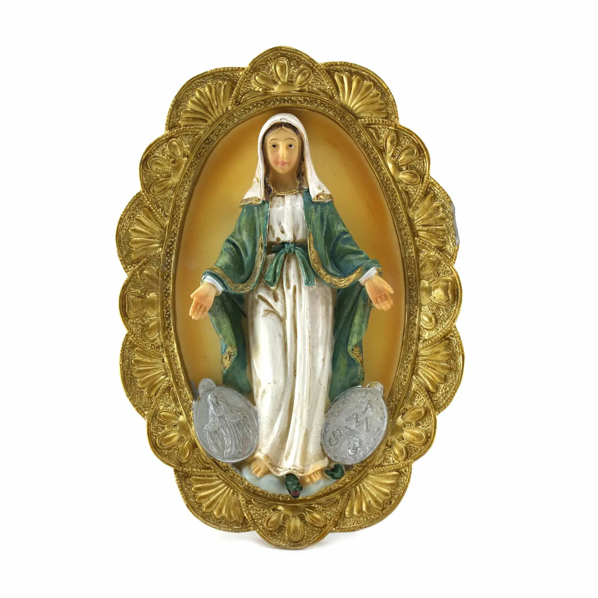 Cuadro ovalado Virgen de la Milagrosa - 14 cm