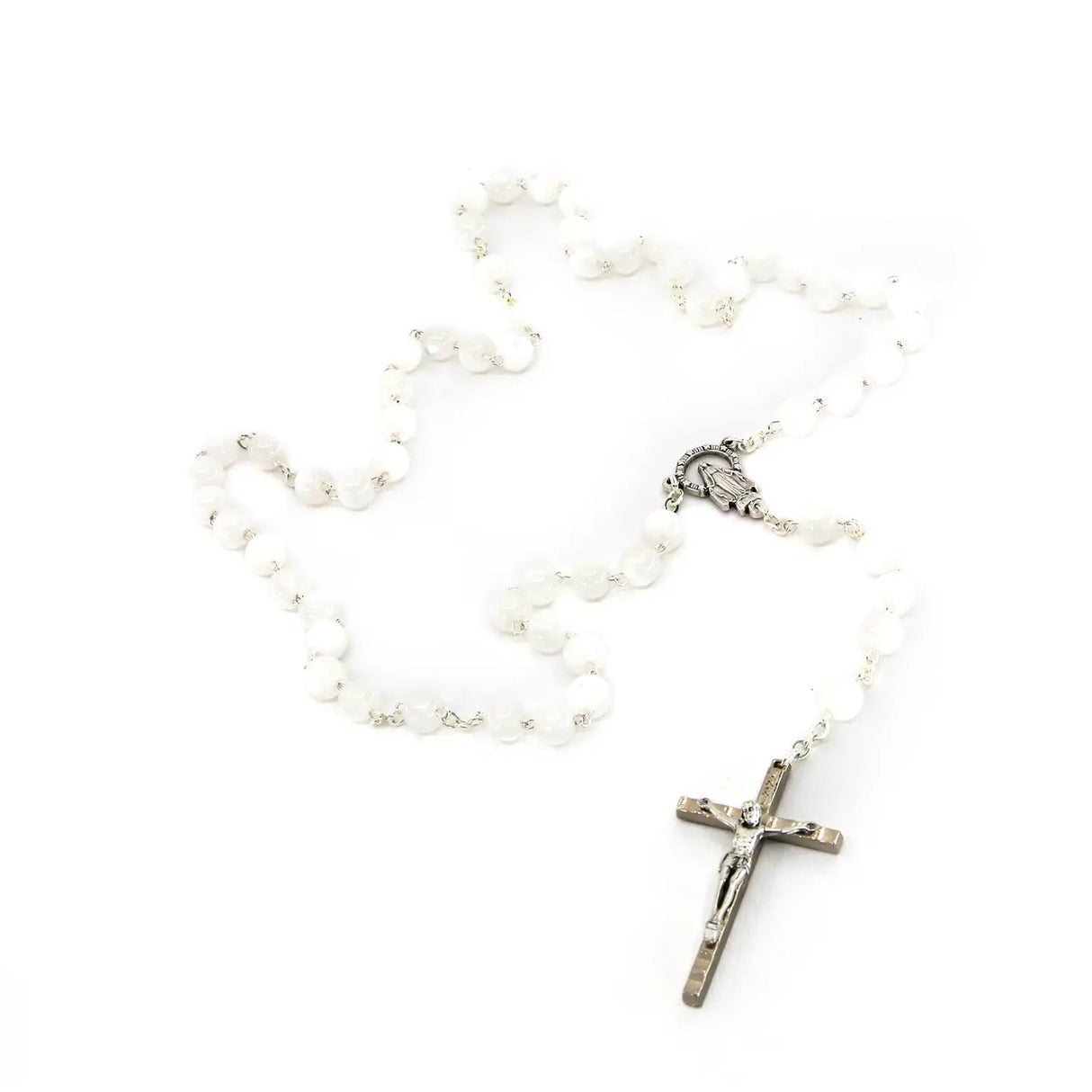 Rosario blanco - 48 cm