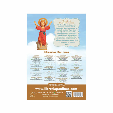 Calendario católico de pared - Divino Niño 2026