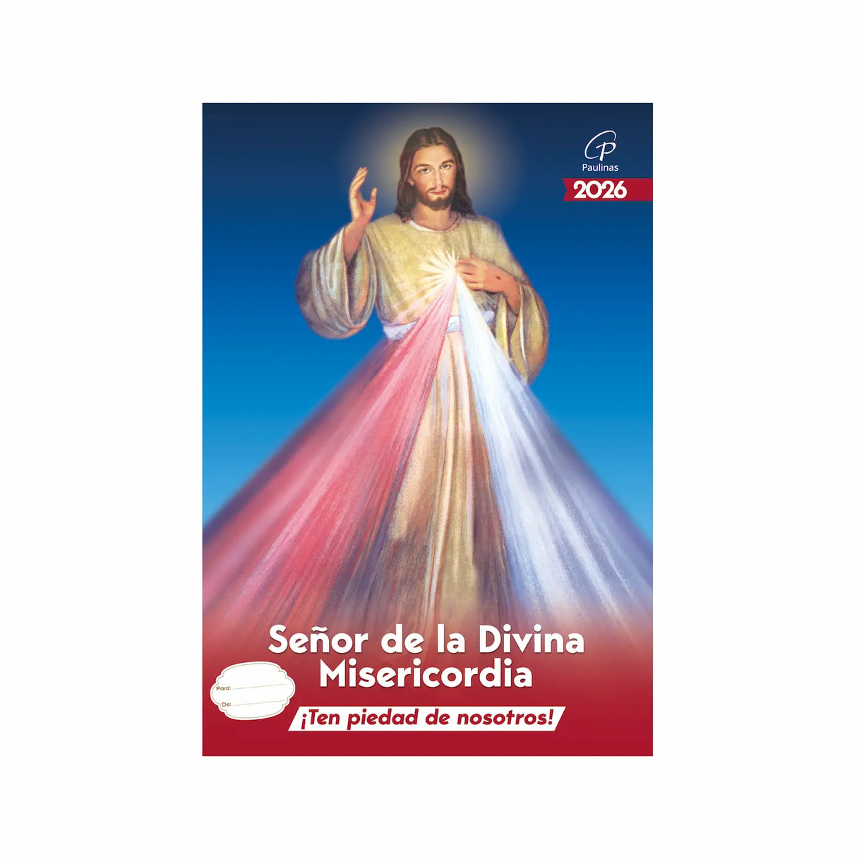 Calendario católico de pared - Señor de la Misericordia 2026