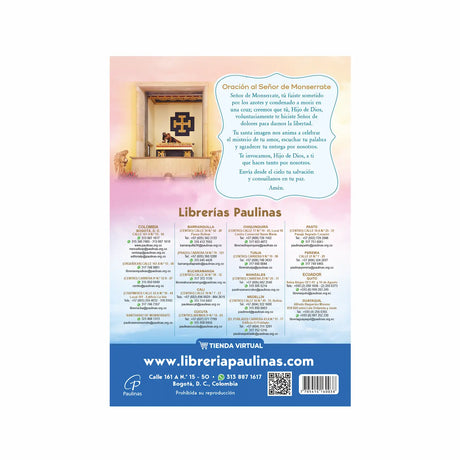 Calendario católico de pared - Señor de Monserrate 2026