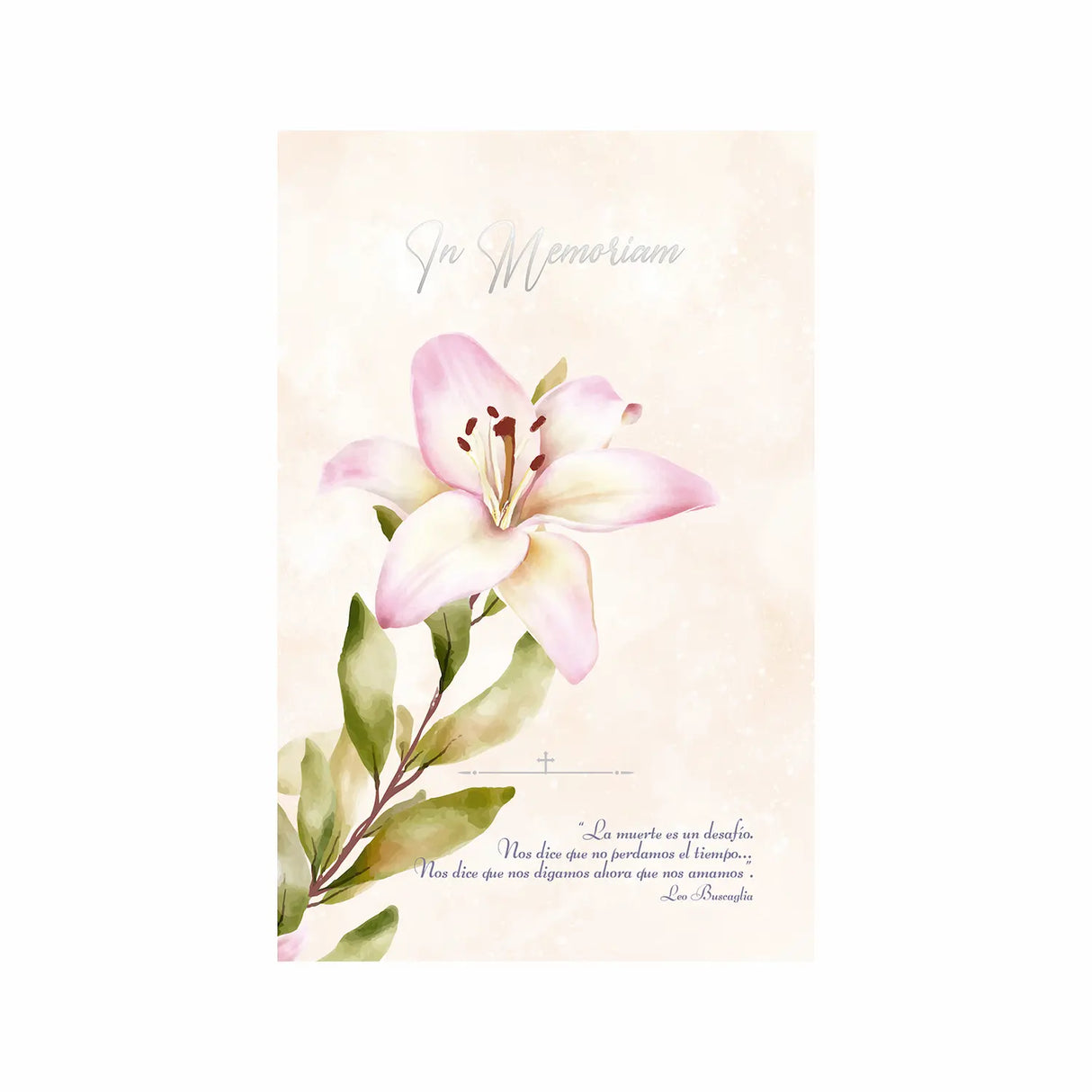 Simple In Memoriam Suffrage Card
