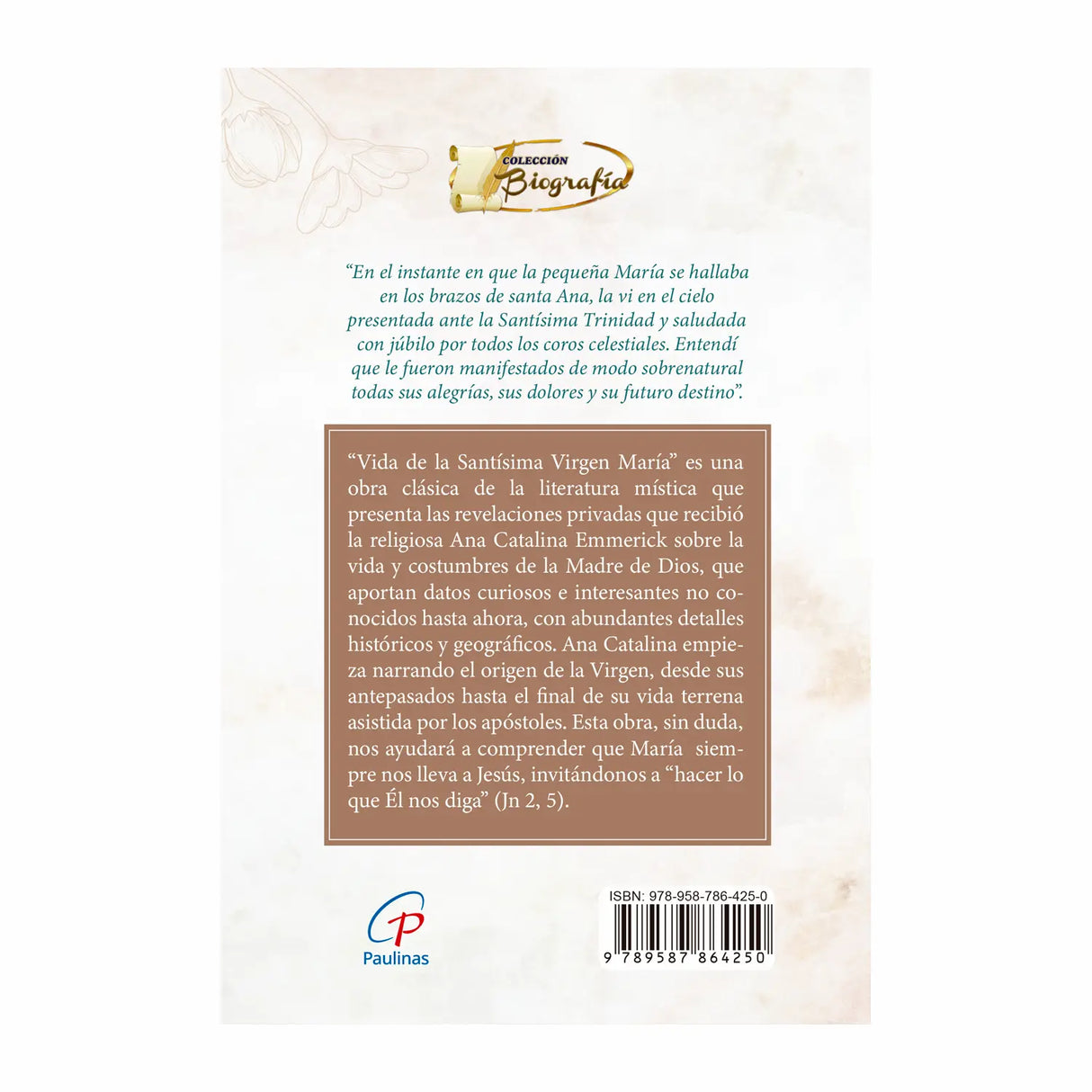 Vida de la santísima Virgen María