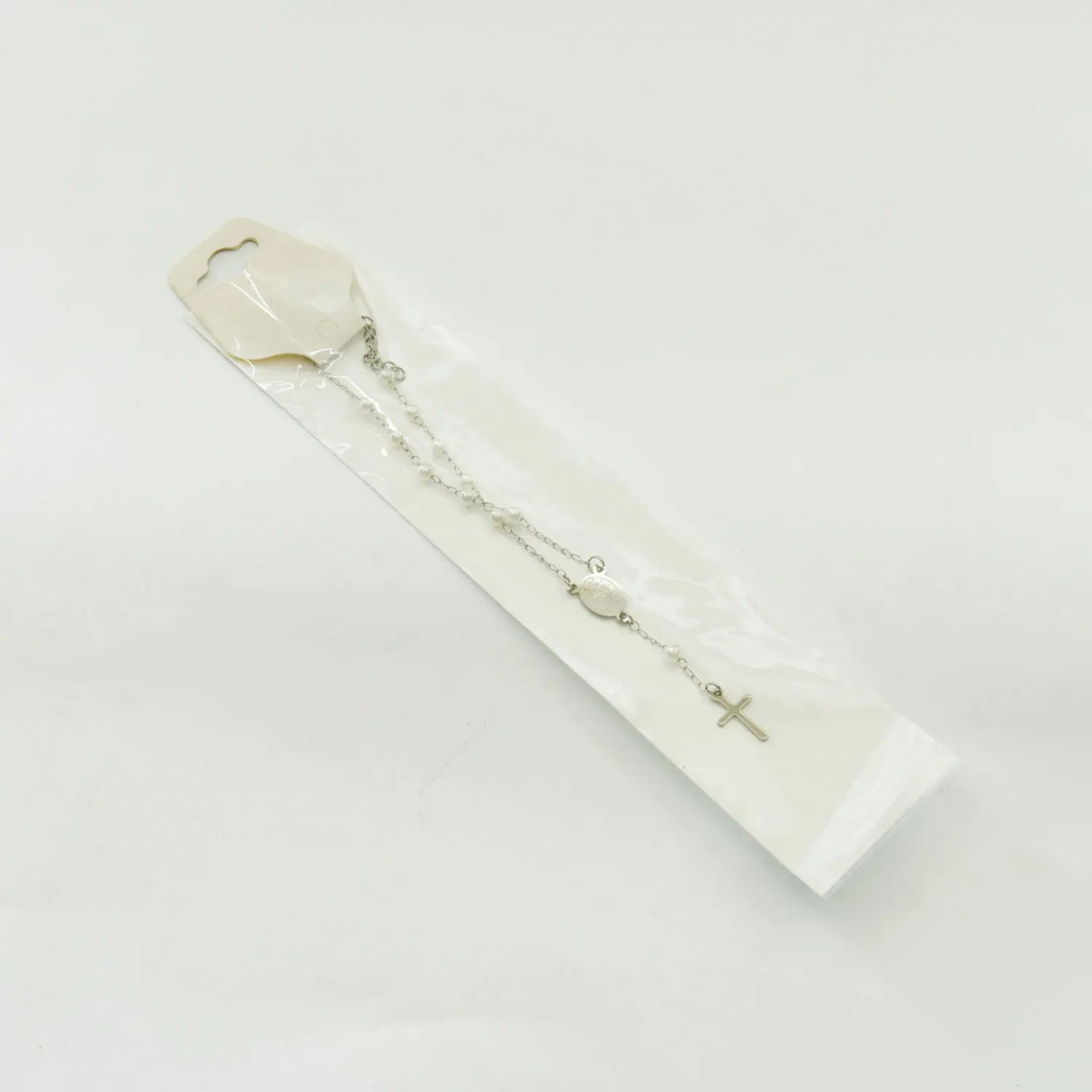 Denario en perla y acero