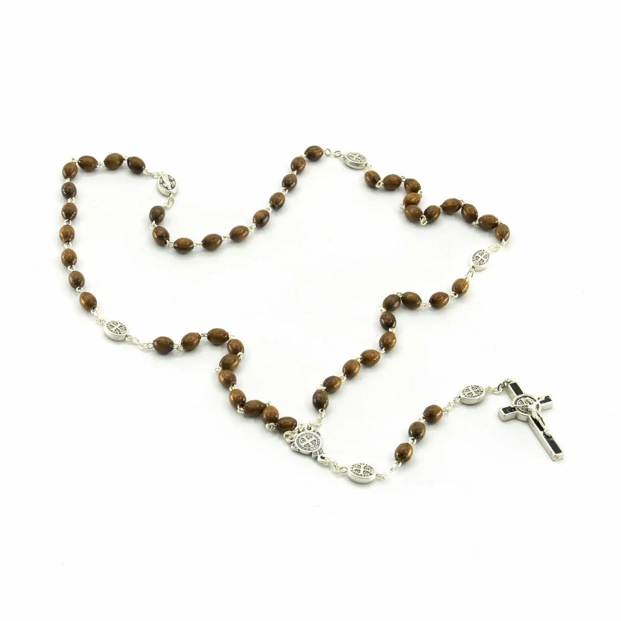 Camandula en madera San benito en caja