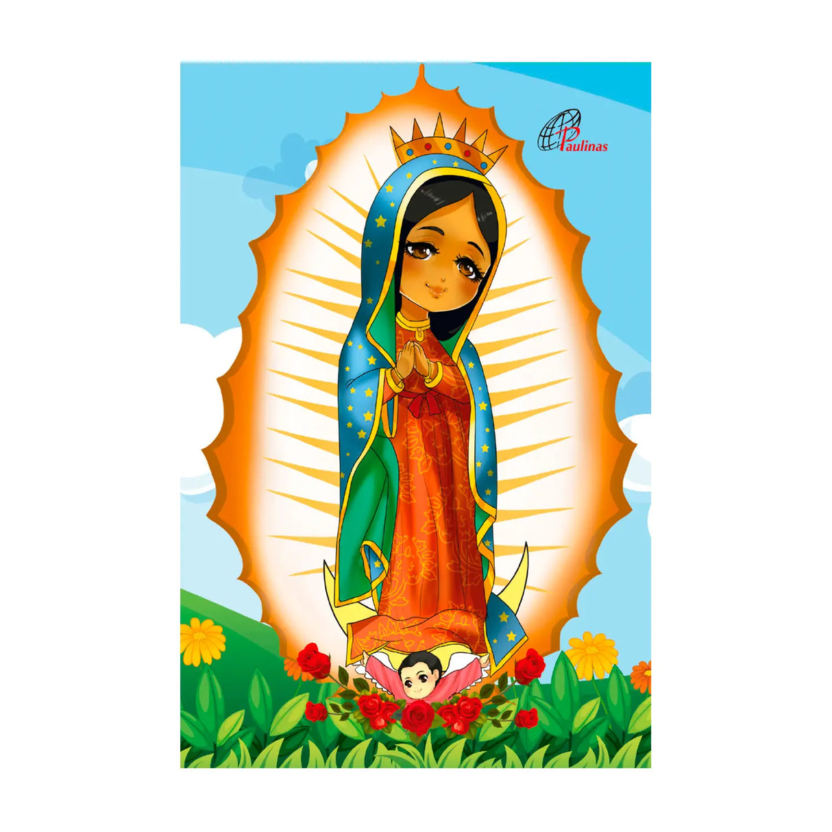 Mini ring-bound notebook - Virgin of Guadalupe - Children's 