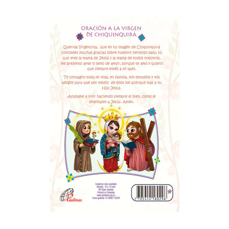 Ring-bound mini-notebook - Virgin of Chiquinquirá