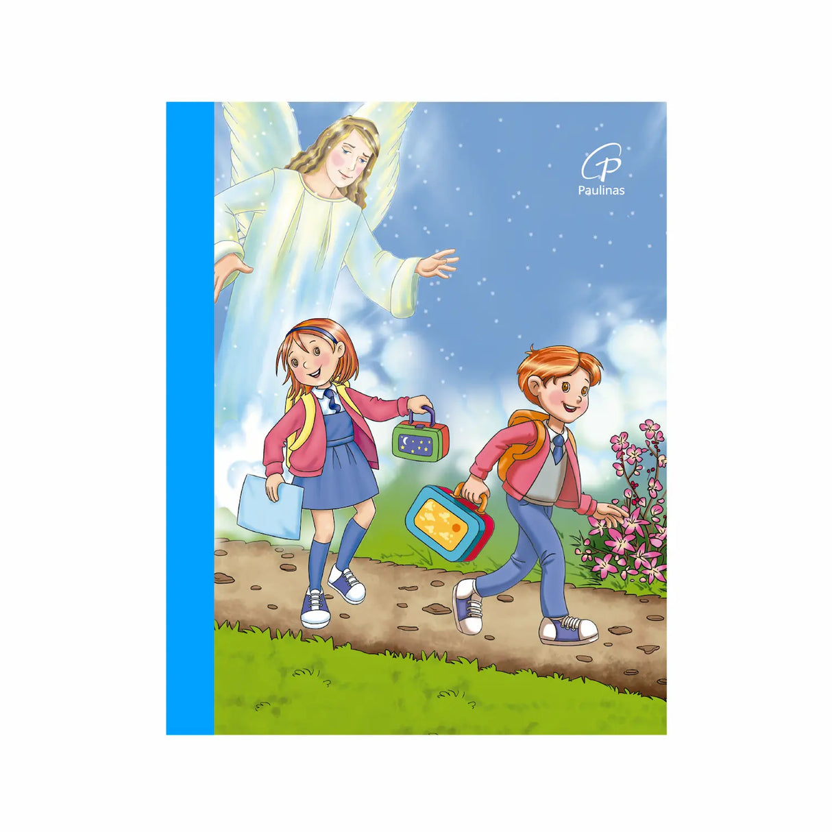 Children's notebook with sewn lines - Guardian Angel 