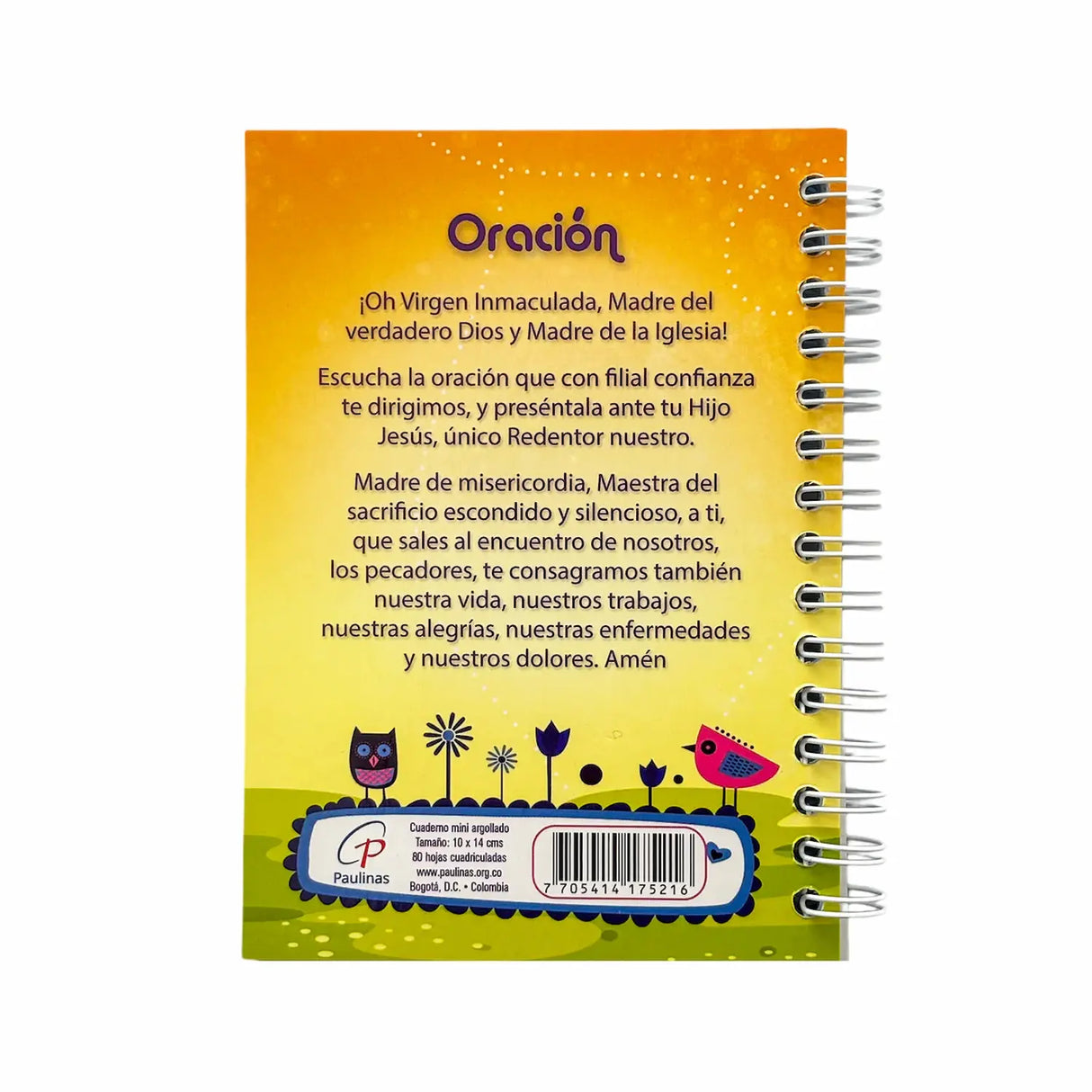 Minicuaderno argollado - Virgen de Guadalupe - Infantil