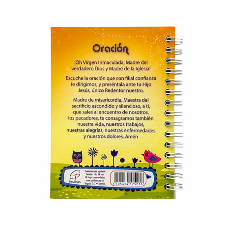 Minicuaderno argollado - Virgen de Guadalupe - Infantil