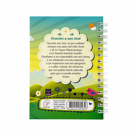 Minicuaderno argollado - San José