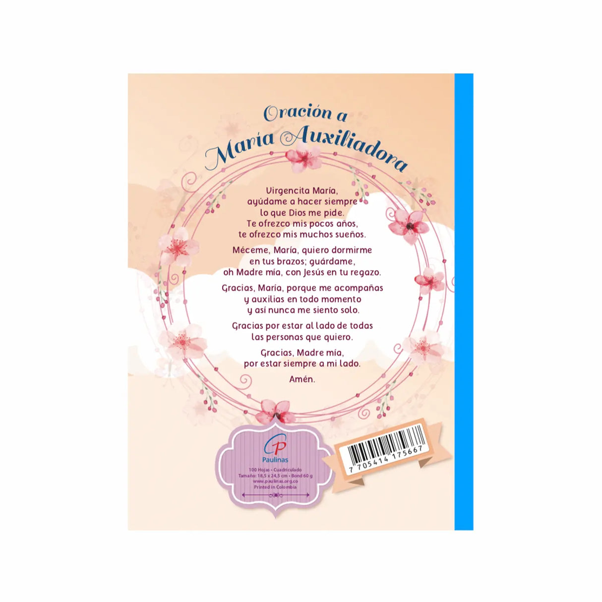 Children's notebook with sewn lines - Mary Help of Christians 