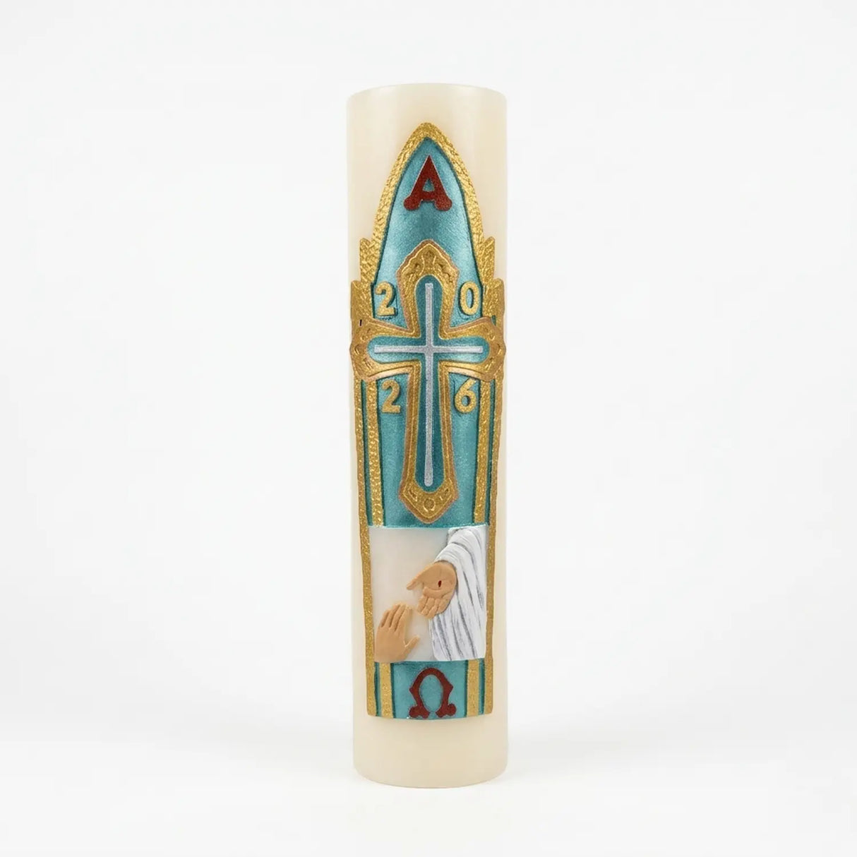 Cirio Pascual Mano Jesús 12 x 50 cm