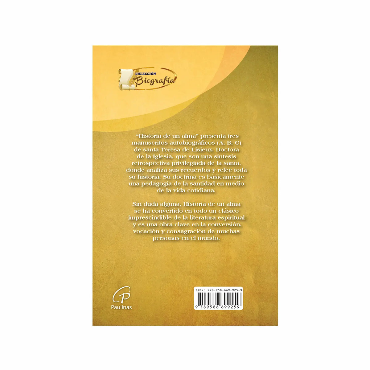 Historia de un alma - Libro | Librería Paulinas