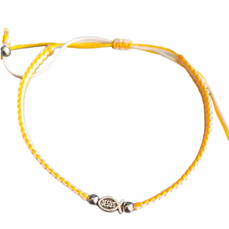 Pulsera en macramé amarilla