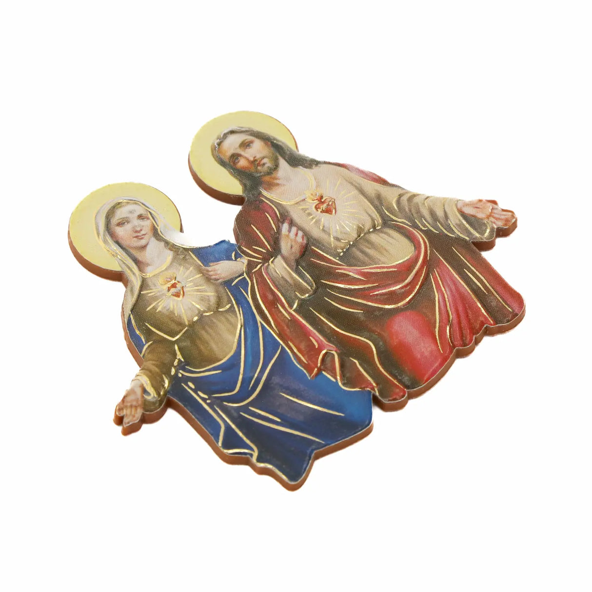 Magnetic image Heart of Jesus and Mary - 6 cm