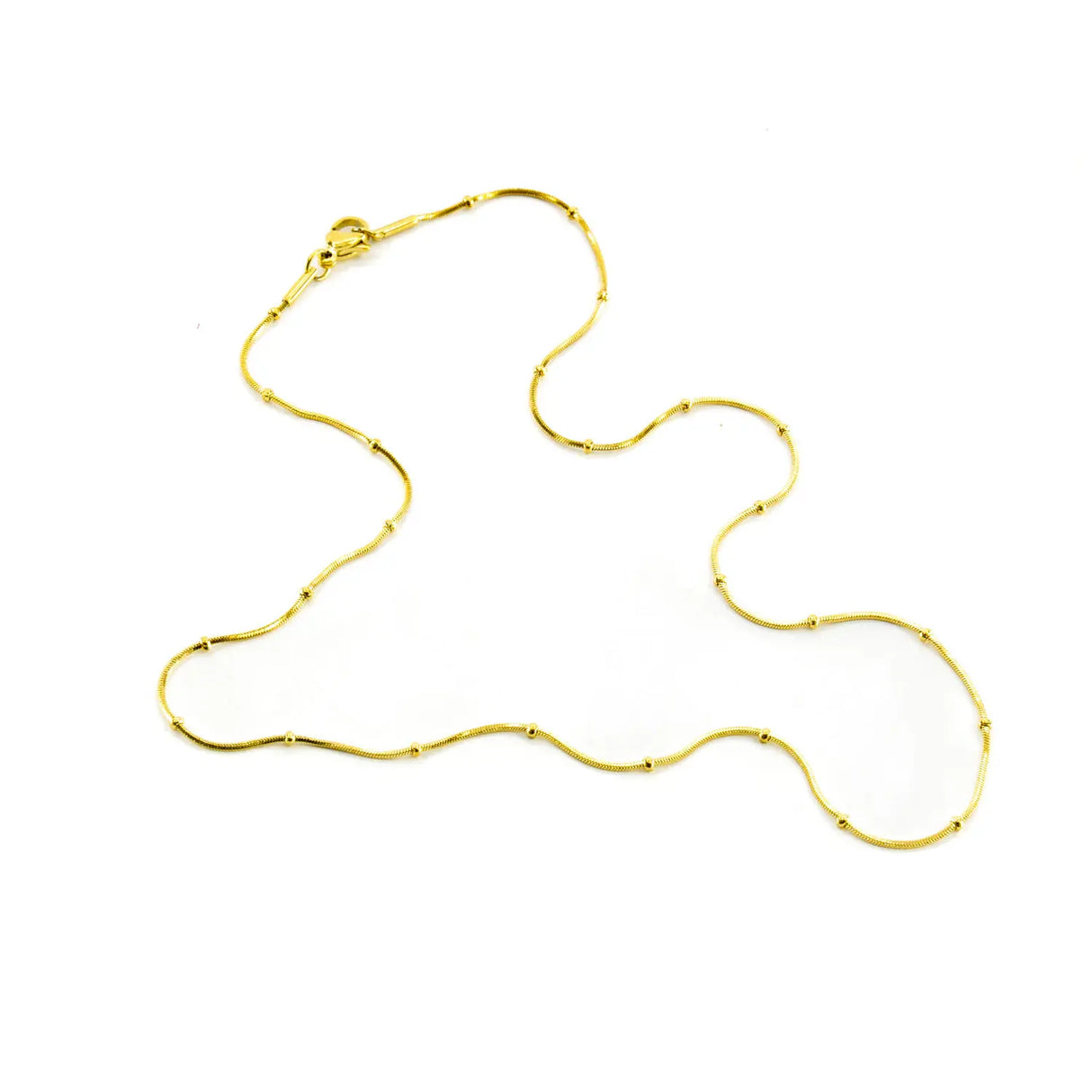 Cadena dorada estilo balines