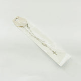 Denario en perla y acero